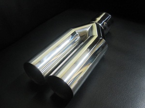  dual muffler exit 60.5Φ shortall stainless steel double muffler one-off muffler lowrider old car 