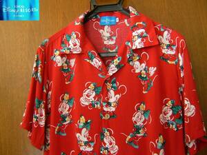 TOKYO Disney RESORT ミニーマウス アロハシャツ 半袖シャツ レーヨン100%