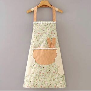  new goods apron movement ... apron . is dirty water-repellent adult free size worker kitchen . cooking shef... floral print pretty green 