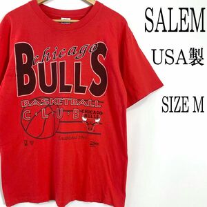 【USA製】US古着SALEM SPORTSWEAR 90s NBA chicago BULLS シカゴブルズ Tシャツ M