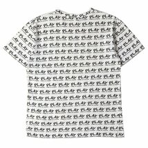 COMME des GARCONS コムデギャルソン Tシャツ サイズ:M プレイ ハートワッペン ロゴ総柄 AZ-T036 PLAY AD2005 ホワイト 日本製_画像2