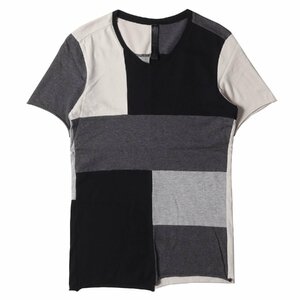 WJK ダブルジェイケイ Tシャツ サイズ:M カットオフ パッチワーク Vネック 半袖 cut-off patchwork C/S 7807 js14d パネル 切替 トップス