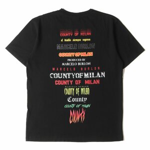 新品 MARCELO BURLON マルセロ ブロン Tシャツ サイズ:S 18AW マルチロゴ 半袖 COUNTY T-SHIRT ブラック 黒 トップス ブランド