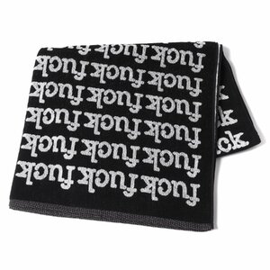 新品 Supreme シュプリーム 22SS Fuck ロゴ柄 大判 タオル Fuck Towel ブラック 黒 ブランド 小物