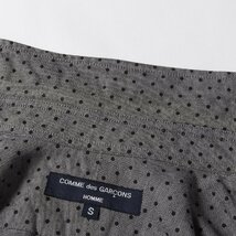 COMME des GARCONS コムデギャルソン シャツ サイズ:S ドット柄 コットン ボタンダウン 半袖 シャツ HOMME オックスフォード グレー_画像5