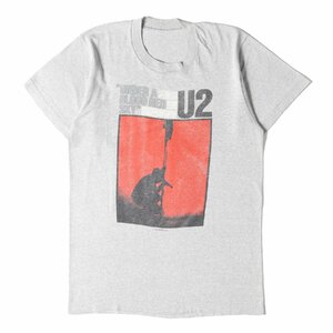 Vintage Rock Item ヴィンテージ ロックアイテム 80s U2 Under a Blood Red Sky クルーネック Tシャツ ヘザーグレー 詳細参照(L位)