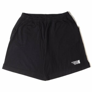 美品 VETEMENTS ヴェトモン パンツ サイズ:L 22SS ロゴプリント イージー ショーツ LIMITED EDITION SHORTS ブラック 黒 ショートパンツ