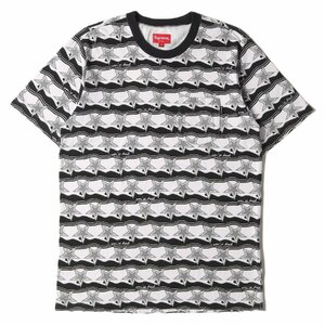 Supreme シュプリーム Tシャツ サイズ:S スター ボーダー ポケット クルーネック Tシャツ Youre Dead Top 17SS ブラック ホワイト 黒白