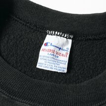 Champion vintage チャンピオン ヴィンテージ 90s 刺繍タグ リバースウィーブ フラタニティ ΔΖ スウェット USA製 ブラック L 古着_画像3