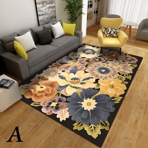 クリスタルベルベットのカーペット ラグ 絨毯 長方形 寝室 リビング 華やか ゴージャス 花柄 豊富なデザインからお好みの柄を選べる