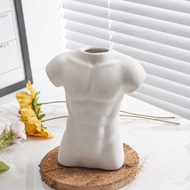 メンズホワイトボディー フラワーベース 花瓶　ボディモデリング 男性 白 マッチョ 韓国 アート オブジェ 芸術 北欧 クリエイティブ_画像1