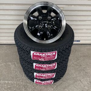 GYRAFT 8S◆ダンロップ　TG4 145R12 6PR エブリィアクティハイゼットクリッパー　リフトアップ　軽トラ 軽バン 4本セット　ブラック