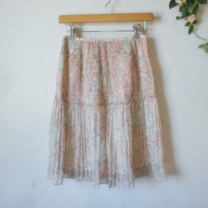 ti Naris TENALYS skirt pleat floral print see-through lady's spring summer 