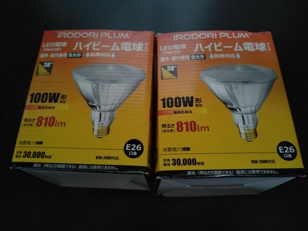 IRODORI PLUM 100W LED電球ハイビーム6個セット