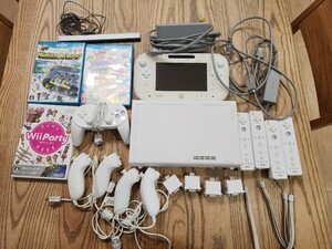 【動作確認済み】任天堂 WiiU Game Pad 本体 ゲームソフト リモコン ヌンチャク セット スーパーマリオ3Dワールド ニンテンドーランド