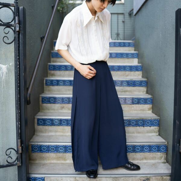 USA VINTAGE LAYARD SKIRT DESIGN WIDE PANTS/アメリカ古着レイヤードスカートデザインワイドパンツ