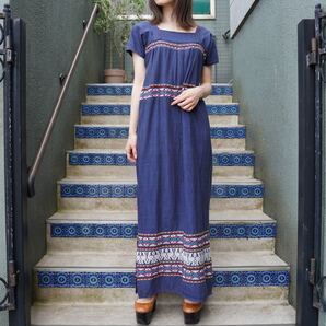 *SPECIAL ITEM* USA VINTAGE HAND EMBROIDERY DESIGN ETHNIC ONE PIECE/アメリカ古着ハンド刺繍デザインエスニックワンピース