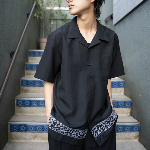 *SPECIAL ITEM* USA VINTAGE IRYINE PARK HALF SLEEVE EMBROIDERY DESIGN SHIRT/アメリカ古着半袖刺繍デザインシャツ