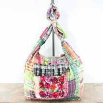 USA VINTAGE CRAZY PATTERNED HAND MADE DESIGN SHOULDER BAG/アメリカ古着クレイジーパターンハンドメイドデザインショルダーバッグ_画像2