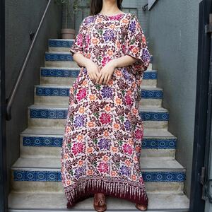 USA VINTAGE DESIGN KAFTAN DRESS ONE PIECE/アメリカ古着デザインカフタンドレスワンピース