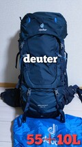 ドイター deuter バックパック エアコンタクト55＋10 大容量 ザック 重曹 テント泊_画像1