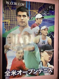 ★ WOWOW Monthly Guide Guide Magazine (буклет) август 2023 г. [US Open Tennis (обложка)] ・ ・ Непрерывная драма с «инцидентом»/евангелион и т. Д.