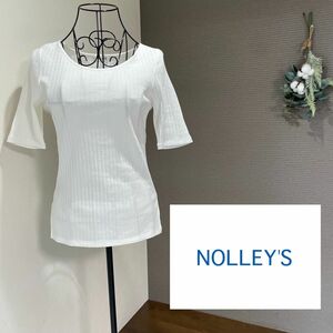 NOLLEY’S ノーリーズ 半袖ニット リブニット サマーニット トップス 