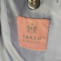 TAKEO KIKUCHI サイドベンツ 2つボタン　テーラードジャケット　ウール100% ダークネイビー M~L タケオキクチ 高級スーツ フォーマル_画像9