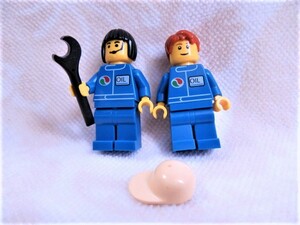 即決　LEGO レゴ OIL スタンドマン 作業着 男子2名　帽子 工具　 
