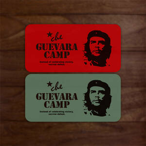 送料無料◆Che GUEVARA CAMP ゲバラキャンプ シールステッカー◆赤×緑/15×7.5cm｜2枚セット｜超防水 UVカット 屋外使用可【S095】