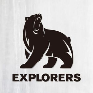 送料無料◆BEAR EXPLORERS ベアーエクスプローラ カッティングステッカー◆ブラック｜10×10cm｜超防水 UVカット 屋外使用可【C049】