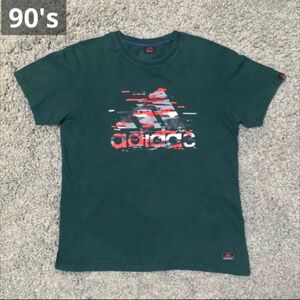 90s adidas 半袖Tシャツ アーカイブ、y2kパンク　ヴィンテージ古着