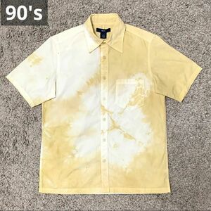 90s OLD GAP 半袖BDシャツ、ダイドシャツ、y2k ヴィンテージ古着 SHIRT