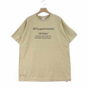 WTAPS ダブルタップス 22SS 40PCT UPARMORED SS COTTON TEE Tシャツ 01 ベージュ