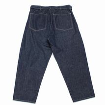 blurhms ブラームス U.S COTTON DENIM LONG BELTED PANTS ベルテッドデニム 2 インディゴ_画像2