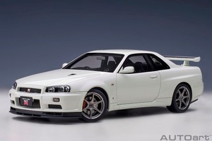 AUTOart　77406　日産 スカイライン GT-R (R34) Vスペック II (ホワイトパール)