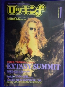 3228 ロッキンf No.207 1993年1月号 エクスタシー・サミット/TAIJI&COOL-JOE