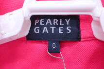 【感謝セール】【美品】PEARLY GATES(パーリーゲイツ) ノースリーブポロシャツ ピンク紺ニコちゃんマーク レディース 0 ゴルフウェア 2305-_画像2