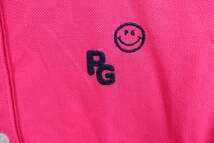 【感謝セール】【美品】PEARLY GATES(パーリーゲイツ) ノースリーブポロシャツ ピンク紺ニコちゃんマーク レディース 0 ゴルフウェア 2305-_画像3