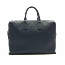 LOUIS VUITTON ルイヴィトン N41248 ポルトドキュマンジュール ブリーフケース ビジネスバッグ 紺色 青 ダミエアンフィニ 管理RY23003395_画像1