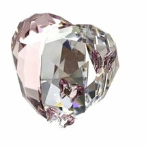 ほぼ未使用 SWAROVSKI スワロフスキー ラブハート バタフライ 蝶々 オブジェ バイオレットクリア 置物 インテリア 雑貨 管理RY23001724_画像7