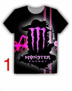 Monster Energy Tシャツ　ロゴ　ストリート　ユニセックス　日本未発売　モンスター　ファッション　最新　ゲーム　紫　センター　S~6XL