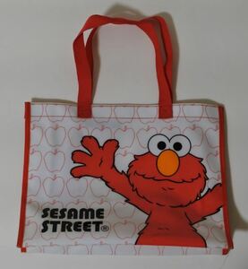 SESAME STREET ELMO Sesame Street Elmo tote bag vinyl back swim bag white x red ymdnrk k f 0707