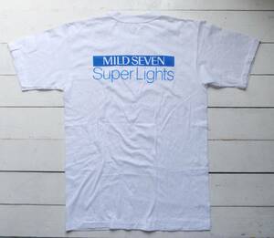 90's 新品 MILD SEVEN マイルドセブン 企業ロゴ Tシャツ 白 L 日本製 マイセン スーパーライト