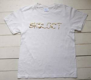 新品 SKOLOCT スコロクト 箔プリント　Tシャツ 白 M カットソー TSUYOSHI NAKANO