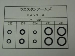 010●WA ウエスタンアームズ Ｍ４シリーズ 放出バルブ用Oリング(5種タイプ) ２セット【送料63円～】