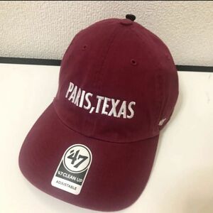 47 PARIS,TEXAS パリテキサス　金子の部屋　バーガンディー　キャップ