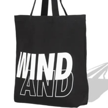 即決!!黒 WIND AND SEA SEAウィンダンシーTOTE BAG新品 トートバッグ エコバッグ入手困難 BLACKブラック デカSEAロゴWDS/発送レターパック_画像2