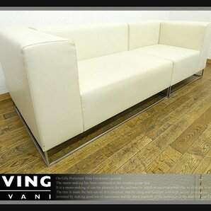 ◆NK698◆展示品◆カッシーナixc◆LIVING DIVANI リビングディバーニ◆ピエロリッソーニ ILE CLUB イルクラブ◆3人掛けソファ◆レザーの画像1