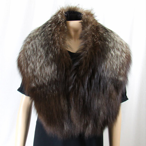 * fur silver fox real fur shawl muffler . kimono also *